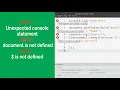 Error Unexpected Console Statement Document is not Defined is not Defined eslint-disable