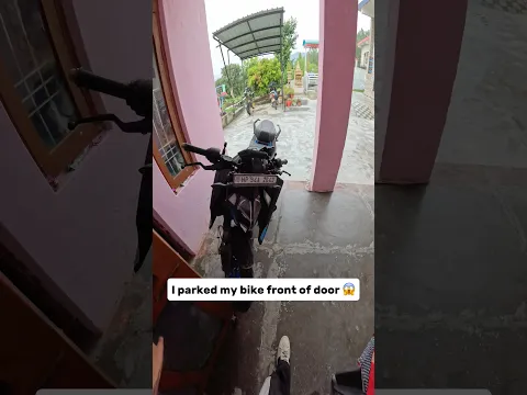 I parked my bike front of door 😱