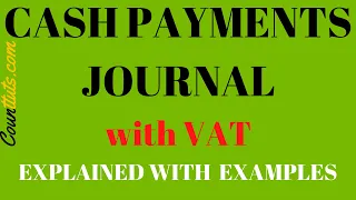 Cash Payments Journal with VAT Explained with Example