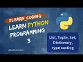 List tuple set dictionary type casting in python Babin Mishra