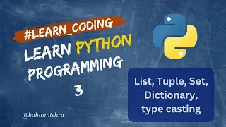 List tuple set dictionary type casting in python Babin Mishra