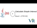 VITechTalks CoreJAVA Write a Java program to calculate Simple Interest