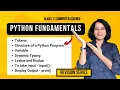 PYTHON FUNDAMENTALS Class 11 Computer Science REVISION