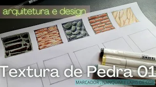 Desenho fácil com Texturas de pedras parte 01