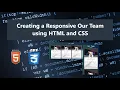 Creating a Responsive Our Team Template using HTML and CSS Tutorial DEMO