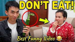 I put a fake snake inside a cucumber, let's see if my wife dares to eat my food again!