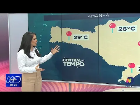 Central do Tempo - nevoeiros e temperaturas em elevação em SC