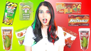 تحدي السناكات الحارة ضد الحامضة اتصدمت من النتيجة 