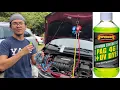 Finding AC Leaks How To Inject UV Dye Fill Refrigerant Using Manifold Gauge For Halogen Detector