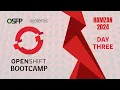 RedHat OpenShift Bootcamp Web Console overview Day 3