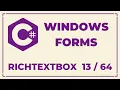 C Windows Forms Dersleri RichTextBox Ders 13