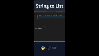 How to Convert a String into List of Words