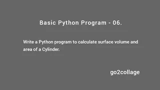 EP 06 Language Python Basic Program I go2collage