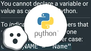 How do I create a constant in Python