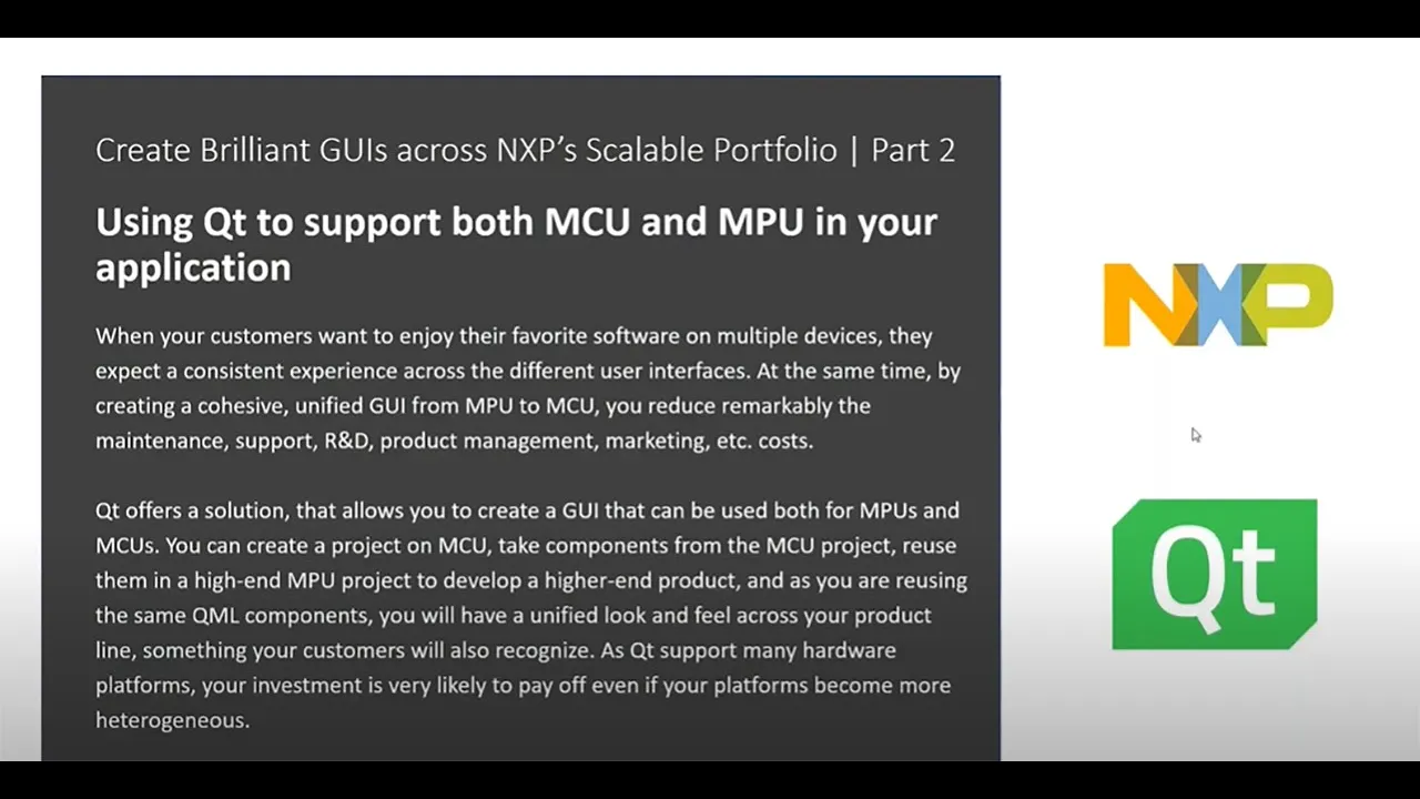 Using Qt to Support Both MCU and MPU in Your Application {On-demand webinar}