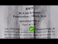 2019 Mdu BCA Re Appear 4th Sem Data Structure Question Paper