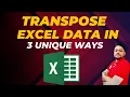TRANSPOSE Excel Data In 3 Unique Ways Convert Rows to Columns and vice versa