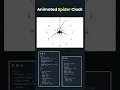 Animated Spider Clock Using HTML CSS and JS