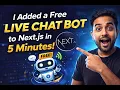 I Added a Free Live Chat Bot to Next js in 5 Minutes
