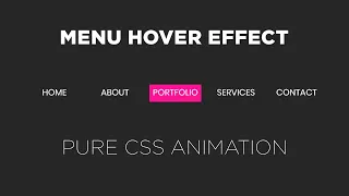 Pure CSS Menu Hover Animation CSS Navbar Animation