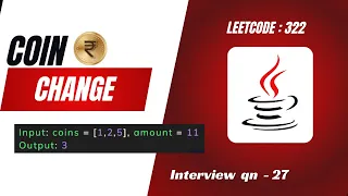 Coin Change Leetcode 322 Java Tamil