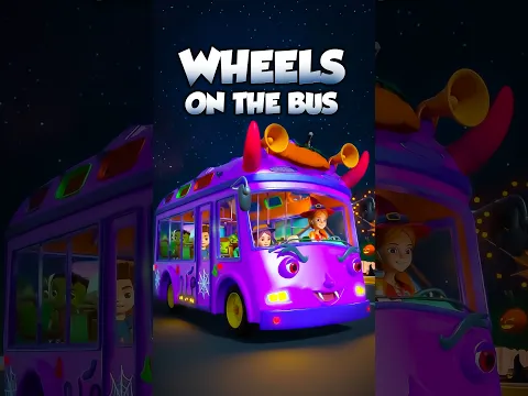 Wheels on the Bus #trending #cartoon #halloweenbus #shorts #viralvideo