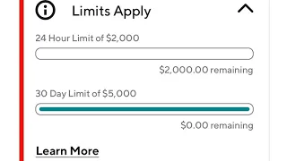 Dasher direct transfers 30 day 5K limit