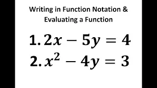 Function Notation and Evaluating a Function