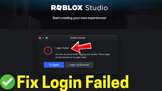 Fix Roblox Studio Login Failed