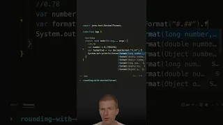 Rounding a Double With a Formatter DecimalFormat