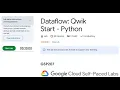 GSP207 - Dataflow Qwik Start
