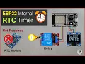ESP32 Internal RTC Timer control Relay without RTC module Real-Time Clock with NTP Server