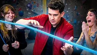 MAGICIAN SHOCKS CLIMBERS attempts IMPOSSIBLE STUNT
