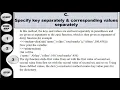Initialization in the dictionary