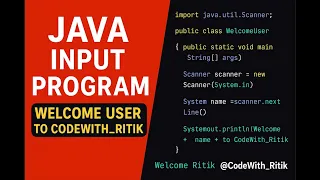 Java Tutorial Getting User Input in Java CodeWith - Ritik