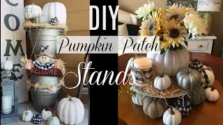 DIY Dollar Tree Fall Pumpkin Patch Stands Front Porch Fall Ideas and DIYS