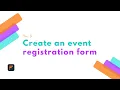 How to create an event registration form with tickets and payment