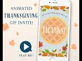 Animated Thanksgiving invite invitation GIF - we re serving up a slice of thanks