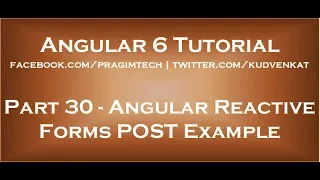 Angular reactive forms post example