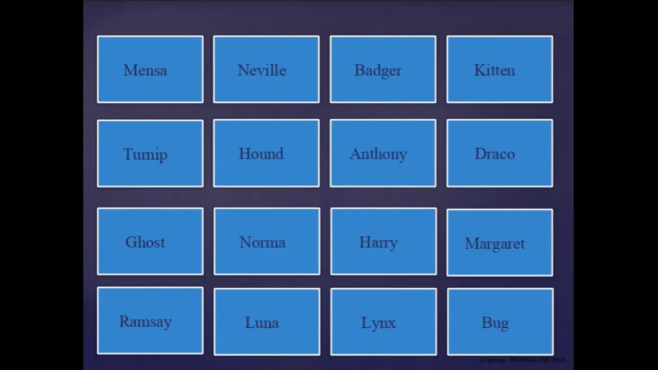 Have a go at our quiz:  an "Only Connect" wall