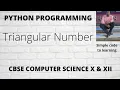 Python Program To Check Triangular Numbers Hindi