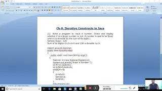 Date- 2021 Class-9 Computer Applications Ch-8 Iterative Constructs in Java Part-11