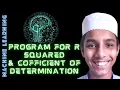 How to Program for R Squared - ML with Python