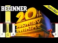 Download Lagu 20th Century Fox Movie Intro - Fast and Slow Piano tutorial - Beginner