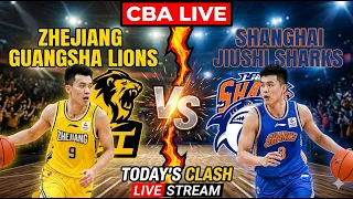 CBA live Zhejiang Guangsha Lions vs Shanghai Jiushi Sharks