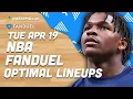 FanDuel NBA Lineups Tuesday 22 NBA DFS FanDuel ConTENders Awesemo com Today