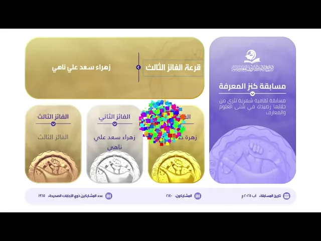 ⁣[نتائج مسابقة #كنز_المعرفة لشهر #آب2025]