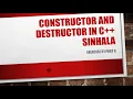 Constructor and Destructor in c Sinhala Part A