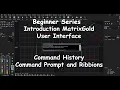 Beginner Series Introduction MatrixGold User Interface Command History Command Prompt and Ribbons