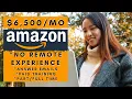 Amazon is Hiring Remote NO Remote Experience Work From Home Jobs 2025